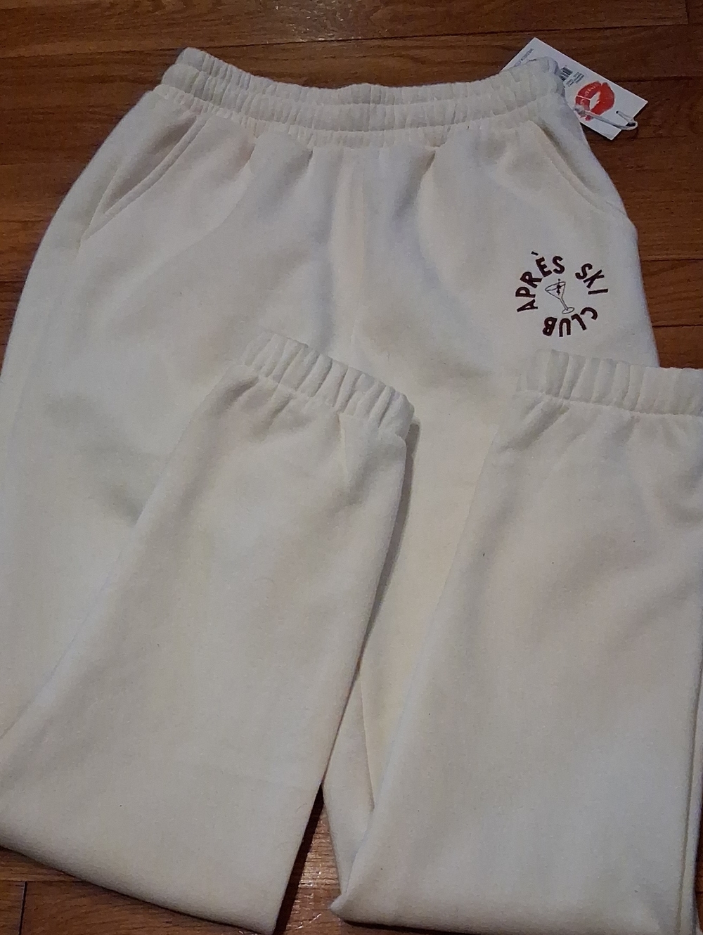 NWT Wildfox Joggers MSRP $118 Small Fleece-Jogger Apres Ski Club with Pockets - Picture 5 of 8